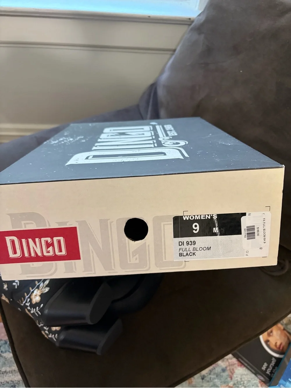 Dingo “Full Bloom” Black Boots Size 9. New with Box! - Picture 3 of 3